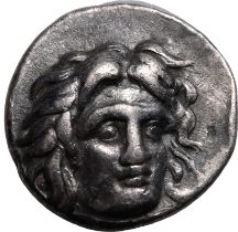 Ancient Greece: Rhodos, Rhodes circa 360-340 BC Silver Hemidrachm Good Very Fine; nicely toned with 