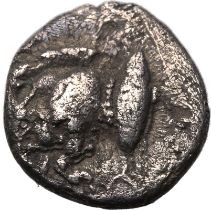 Ancient Greece: Mysia, Kyzikos circa 450-400 BC Silver Diobol Very Fine