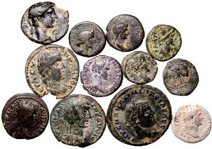 Roman Empire Various Emperors/Empresses 1st-4th centuries AD Silver/Bronze 12 x AR/AE Denominations 