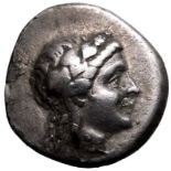 Ancient Greece: Aeolis, Temnos 2nd century BC Silver Hemidrachm Very Fine