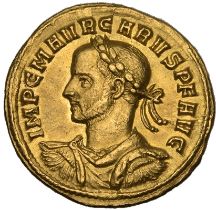 Roman Empire Carus AD 282-283 Gold Aureus About Mint State; a spectacular aureus and undoubtedly amo