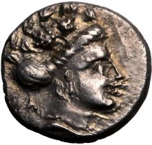 Ancient Greece: Euboia, Histiaia 3rd-2nd century BC Silver Tetrobol About Good Very Fine; minor die 