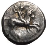 Ancient Greece: Calabria, Tarentum circa 302-280 BC Silver Nomos Good Very Fine; exhibiting a beauti