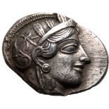 Ancient Greece: Attica, Athens circa 454-440 BC Silver Tetradrachm Extremely Fine; wide flan, minor