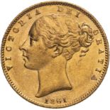 1861 Gold Sovereign Extremely fine