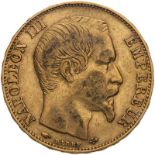 France Napoleon III 1856 A Gold 20 Francs About very fine