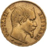 France Napoleon III 1855 A Gold 20 Francs Very fine