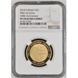 2018 Gold 2 Pounds Armistice Proof NGC PF 70 ULTRA CAMEO