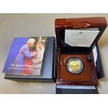 2022 Gold 25 Pounds (1/4 oz.) Queen's Reign - Honours and Investitures Proof Box & COA