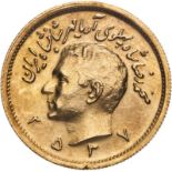 Iran: Kingdom Mohammad Reza Pahlavi 1977 Gold Pahlavi