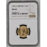 1962 Gold Sovereign NGC MS 65