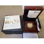 2017 Gold One Pound Nations of the Crown Proof Box & COA