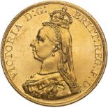 1887 Gold 5 Pounds (5 Sovereigns) Extremely fine