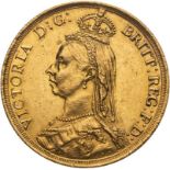 1887 Gold 2 Pounds (Double Sovereign) Good very fine, cleaned