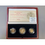 1989 Gold Proof 500th Anniversary of the Sovereign 3-Coin Set