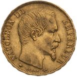 France Napoleon III 1860 BB Gold 20 Francs Very fine