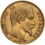 France Napoleon III 1857 A Gold 20 Francs Very fine