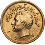 Iran: Kingdom Mohammad Reza Pahlavi 1977 Gold Pahlavi