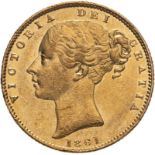 1861 Gold Sovereign About extremely fine