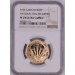 1998 Gold 50 Pence NHS Proof NGC PF 70 ULTRA CAMEO