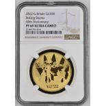 2022 Gold 100 Pounds (1 oz.) The Rolling Stones Proof NGC PF 69 ULTRA CAMEO Box & COA