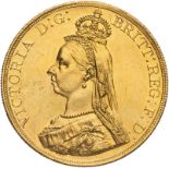 1887 Gold 5 Pounds (5 Sovereigns) Extremely fine