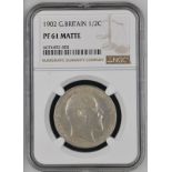 1902 Silver Halfcrown Matte proof NGC PF 61 MATTE