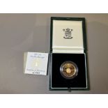 1994 Gold 2 Pounds Bank of England Proof Mule with Double Sovereign obverse Box & COA