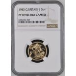 1985 Gold Sovereign Proof NGC PF 69 ULTRA CAMEO