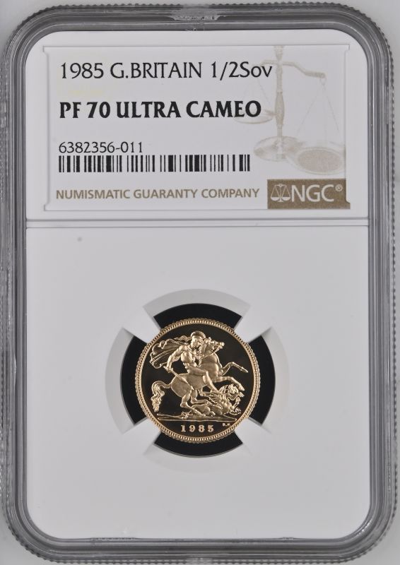 1985 Gold Half-Sovereign Proof NGC PF70 UCAM - Image 3 of 4