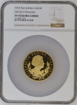 2022 Gold 500 Pounds (5 oz.) Her Majesty Memorial Proof NGC PF70 UCAM Box & COA