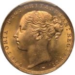 1886-M Gold Sovereign Melbourne St George PCGS MS63