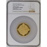 2021 Gold 500 Pounds (5 oz.) Gothic Crown Quartered Arms Proof NGC PF70 UCAM Box & COA