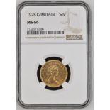 1978 Gold Sovereign NGC MS 66