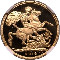2016 Gold Sovereign 90th Birthday Proof NGC PF70 UCAM