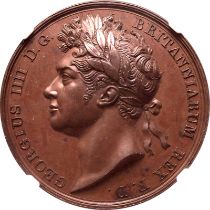 1821 Bronze Coronation Medal NGC MS63 BN