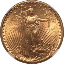 United States 1911 Gold 20 Dollars Philadelphia NGC MS63