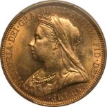 1893-M Gold Sovereign Melbourne Veiled Head PCGS MS62