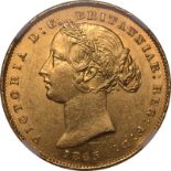 1863-SY Gold Sovereign Sydney Single-Finest NGC MS62