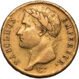 France Napoleon I 1808-M Gold 20 Francs Toulouse Very Fine Ex Mount