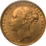 1879-S Gold Sovereign Sydney St George Scarce PCGS MS62