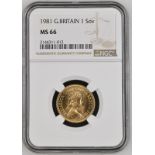 1981 Gold Sovereign NGC MS 66