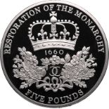2010 Platinum 5 Pounds (Crown) Restoration of the Monarchy Proof Piedfort Box & COA