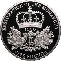 2010 Platinum 5 Pounds (Crown) Restoration of the Monarchy Proof Piedfort Box & COA