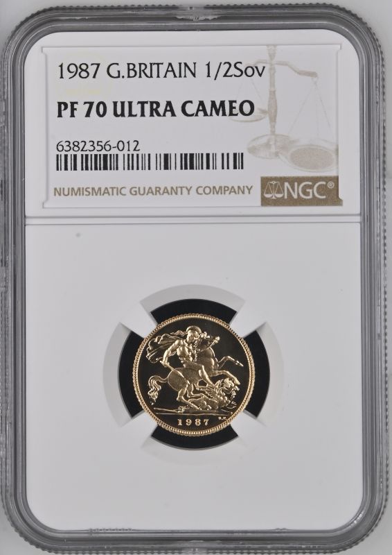 1987 Gold Half-Sovereign Proof NGC PF70 UCAM - Image 3 of 4