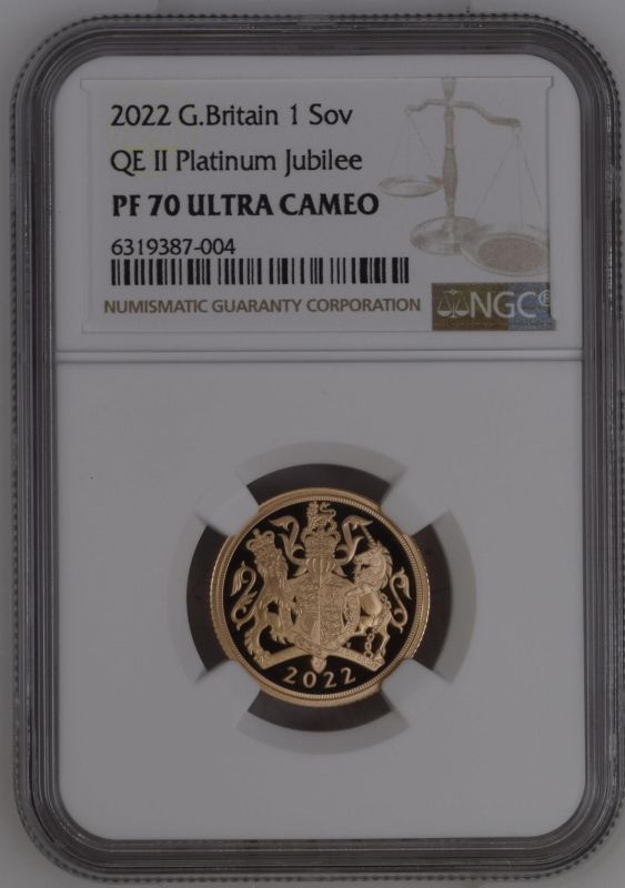 2022 Gold Sovereign Platinum Jubilee Proof NGC PF70 UCAM - Image 3 of 4