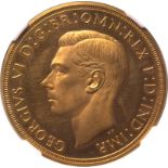 1937 Gold 5 Pounds (5 Sovereigns) Proof Scarce NGC PF62 CAM