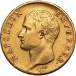 France Napoleon I 1806-A Gold 20 Francs Paris Very Fine Cleaned