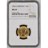 1966 Gold Sovereign NGC MS 64