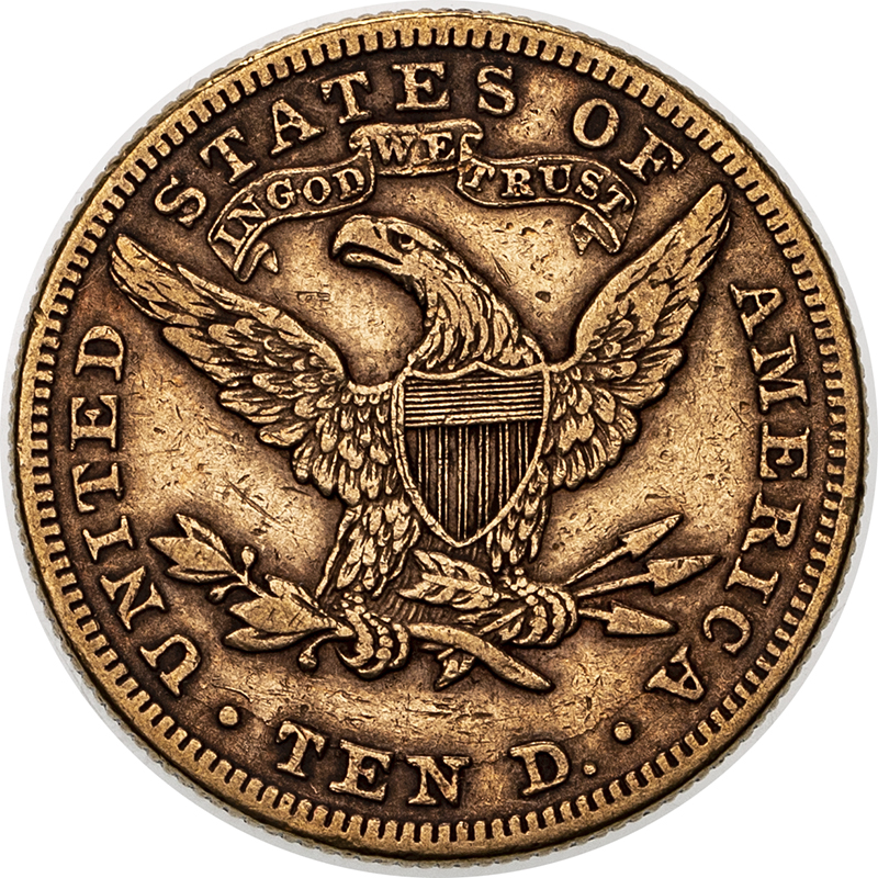 United States Eagle 1897 Gold 10 Dollars Very fine - Image 2 of 2